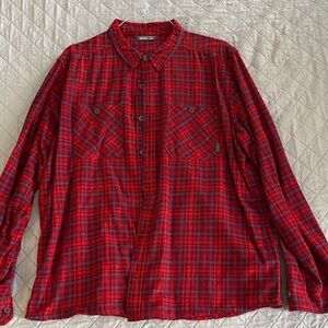 Stio Red and Blue Plaid Men's Shirt